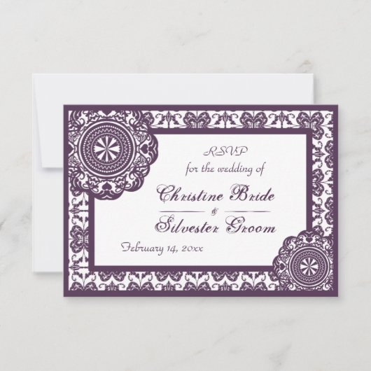 Arabesque Lace Violet, 8,9 x 12,7 cm réponse au ma (Devant)