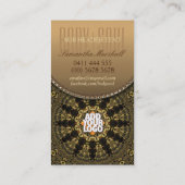 Arabesque Mandala Gold OM New Age Carte de visite (Dos)