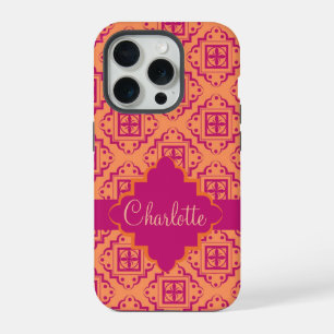 Arabesque Marocain Orange Magenta Nom Personnalise