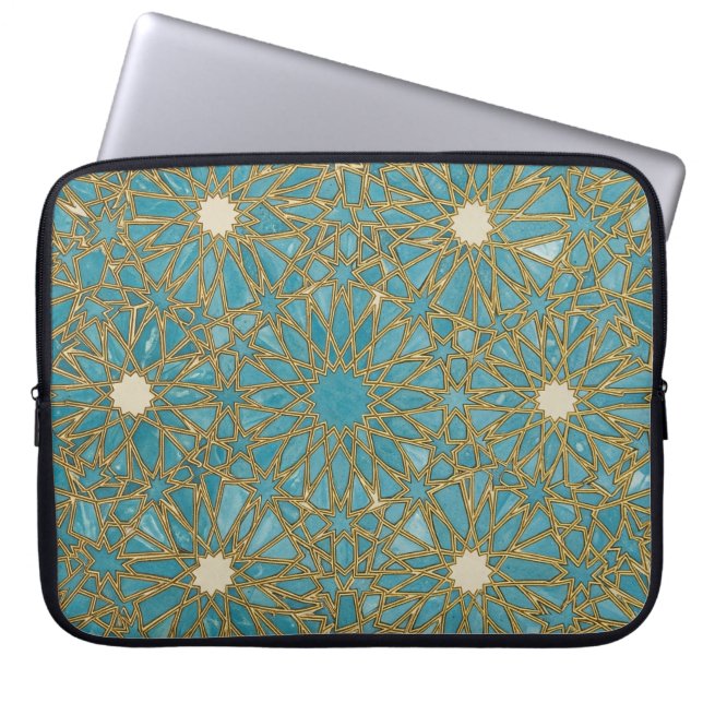 arabesque mosaic pattern laptop sleeve (Voorkant)