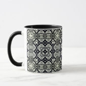 Arabesque Mosaic Tile Pattern Black and White Mok (Links)