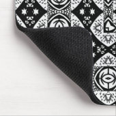 Arabesque Mosaic Tile Pattern Black and White Muismat (Hoek)