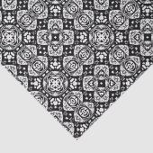 Arabesque Mosaic Tile Pattern Black and White Tissuepapier (Detail)