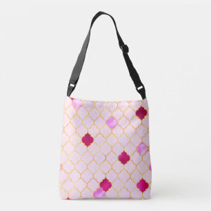 Arabesque Pink Tile Crossbody Tas