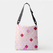 Arabesque Pink Tile Crossbody Tas (Voorkant)