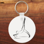 Arabesque Reformer Pilates Pose Abstracte Pilates Sleutelhanger (Voorkant)