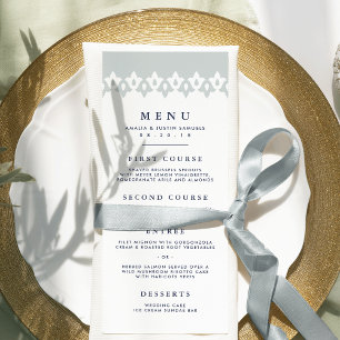 Arabesque Wedding Menu Kaart Mist