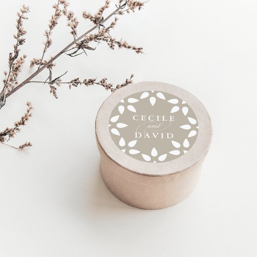 Arabesque Wedding Sticker | Champagne Beige