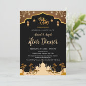 Arabian Desert Night Iftar Invitation with Camels  (Debout devant)