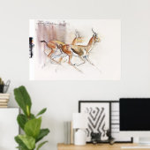 Arabian Gazelles 2010 Poster (Thuiskantoor)