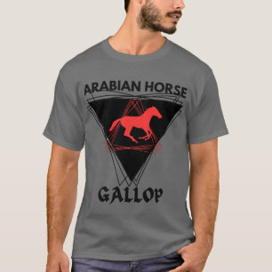 Arabian Horse Hengst Ruiterjockey Pony Grey T-shirt