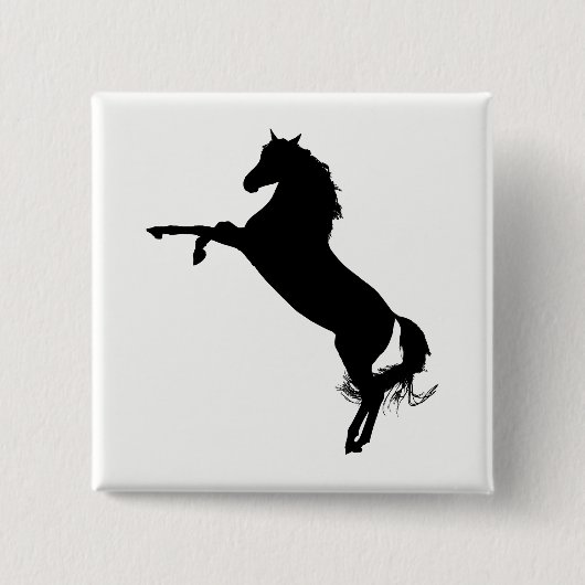 Arabian Horse Silhouette Vierkante Button 5,1 Cm (Voorkant)