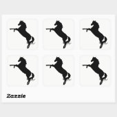 Arabian Horse Silhouette Vierkante Sticker (Vel)