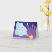 Arabian Night Magic Lamp Wish Wenskaart Kaart (Gele Bloem)
