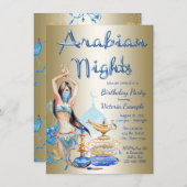 Arabian Nights Anniversaire Fête Invitations (Devant / Derrière)