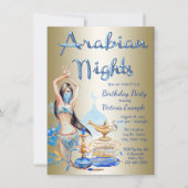 Arabian Nights Anniversaire Fête Invitations (Devant)