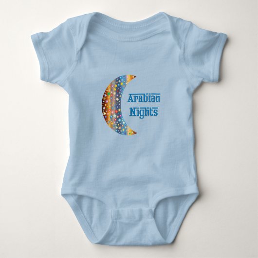 Arabian Nights Crescent Moon Star Design Romper (Voorkant)
