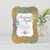 Arabian Nights Exotic Party String Lights Lantern Kaart (Staand voorkant)