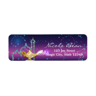 Arabian Nights Gold Magic Lamp Party Etiket