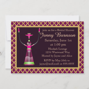 Arabian Nights Hookah Bruidsfeest Uitnodiging