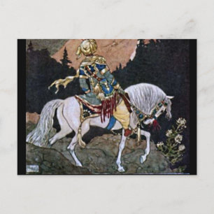 Arabian Nights Knight Prince op White Horse Briefkaart