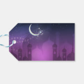 Arabian Nights Marokkaanse Paarse maanlicht Cadeaulabel (Achterkant Horizontaal)