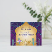 Arabian Nights Moroccan Save The Date Briefkaart (Staand voorkant)