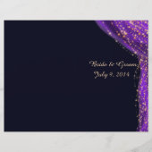 Arabian Nights Purple & Gold Wedding Programme (Devant)