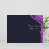 Arabian Nights Purple & Gold Wedding Programme (Debout devant)