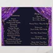 Arabian Nights Purple & Gold Wedding Programme (Dos)
