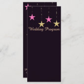 Arabian Nights Stars Programme de mariage Carte (Devant / Derrière)