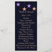 Arabian Nights Stars Programme de mariage Carte (Dos)