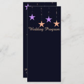 Arabian Nights Stars Programme de mariage Carte (Devant / Derrière)