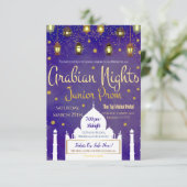 Arabian Nights Theme Junior Prom Uitnodiging (Staand voorkant)