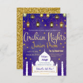Arabian Nights Theme Junior Prom Uitnodiging (Voorkant / Achterkant)