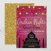 Arabian Nights Theme Senior Prom Uitnodiging (Voorkant / Achterkant)