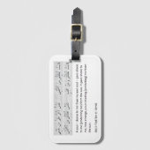 Arabian poem bagagelabel (Voorkant (verticaal))