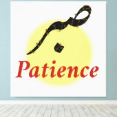 Arabic Calligraphy Sabr Patience Minimalist Zen Lo Canvas Afdruk (Insitu (Houten vloer))