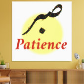 Arabic Calligraphy Sabr Patience Minimalist Zen Lo Canvas Afdruk (Insitu (Woonkamer))