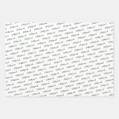 Arabic Eid Mubarak Cute White Star Pattern Quote Inpakpapier Vel (Voorkant)