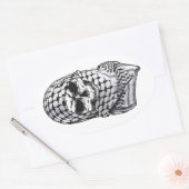 Arabic Skull Kufiya Shemagh Sticker (Enveloppe)