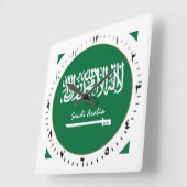 Arabie Saoudite horloge drapeau & Arabie Saoudite  (Angle)