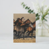 Arabieren die in de woestijn lopen briefkaart (Staand voorkant)