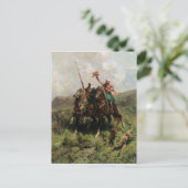 Arabieren met een Valk Briefkaart (Staand voorkant)