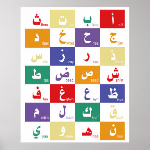 Arabisch alfabet Letters voor kinderen Poster