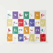 Arabisch alfabet Letters voor kinderen Wandkleed (Voorkant (horizontaal))