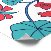 Arabisch bloemig naadloos  patroon. poster (Hoek)