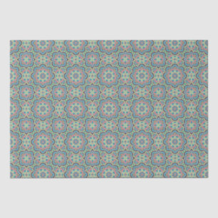 Arabisch Boho Elegant Geometrisch Marokkaans blauw Tissuepapier