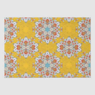 Arabisch Boho Elegant Geometrisch Marokkaans Geel Tissuepapier