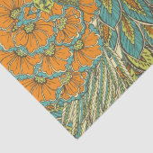 Arabisch Boho Elegante Floral Marokkaanse Peacock Tissuepapier (Detail)